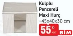 KULPLU PENCERELİ MAXİ HURÇ 45X40X30 CM